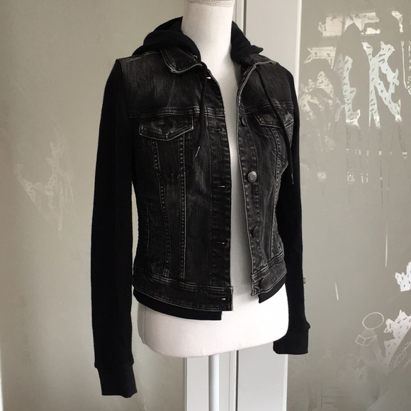 sweatshirt jean jacket american eagle